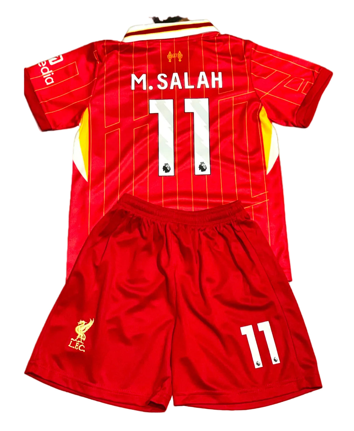 Mohamed Salah Liverpool Kids Jersey Set Soccer Football Toddler Youth Uniform Kit