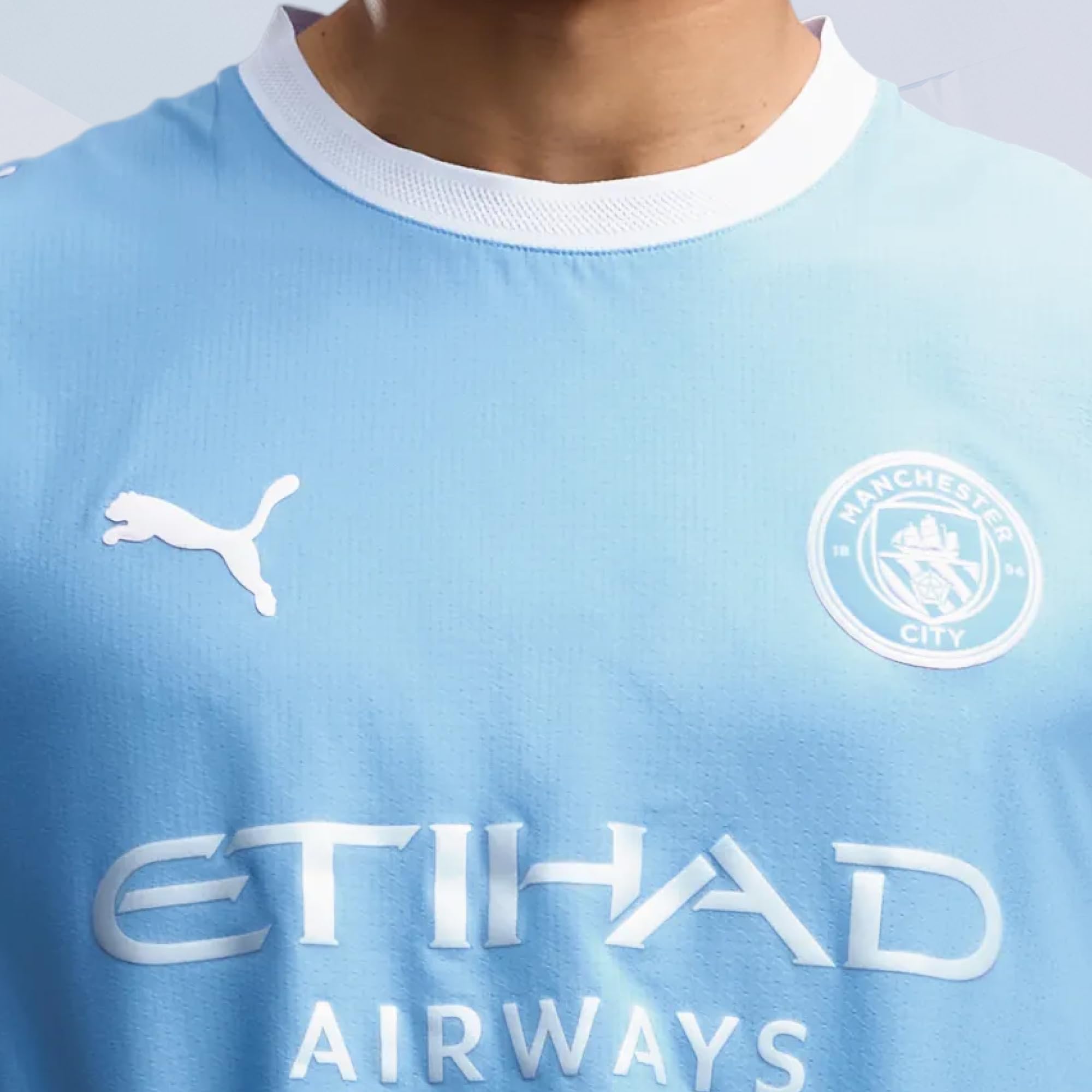 PUMA Men's Manchester City 2026/27 Home Jersey - Blue | Official replica soccer jersey;short sleeves; regular fit; dryCELL moisture-wicking; breathable fabric