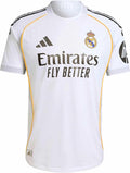 adidas Men's Real Madrid Home Authentic Match Soccer Jersey 25/26