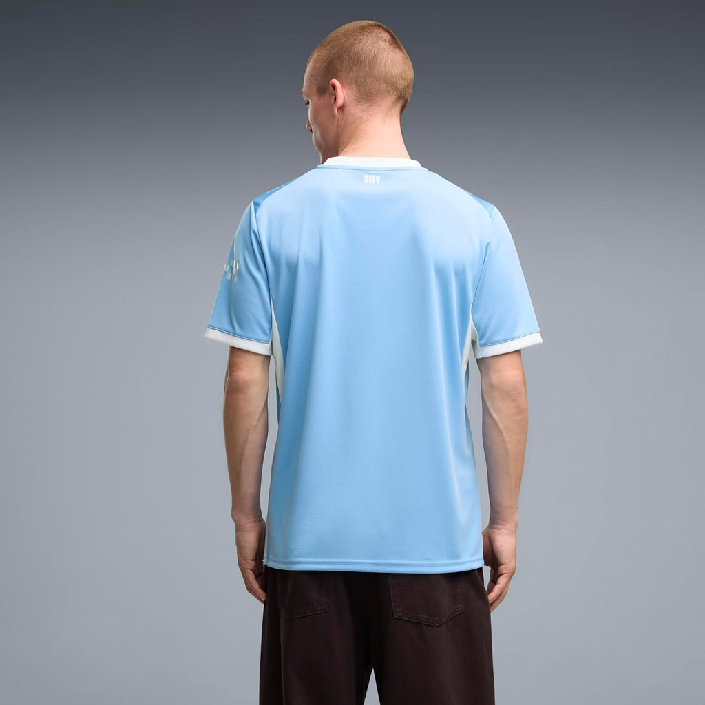 PUMA Men's Manchester City 2026/27 Home Jersey - Blue | Official replica soccer jersey;short sleeves; regular fit; dryCELL moisture-wicking; breathable fabric