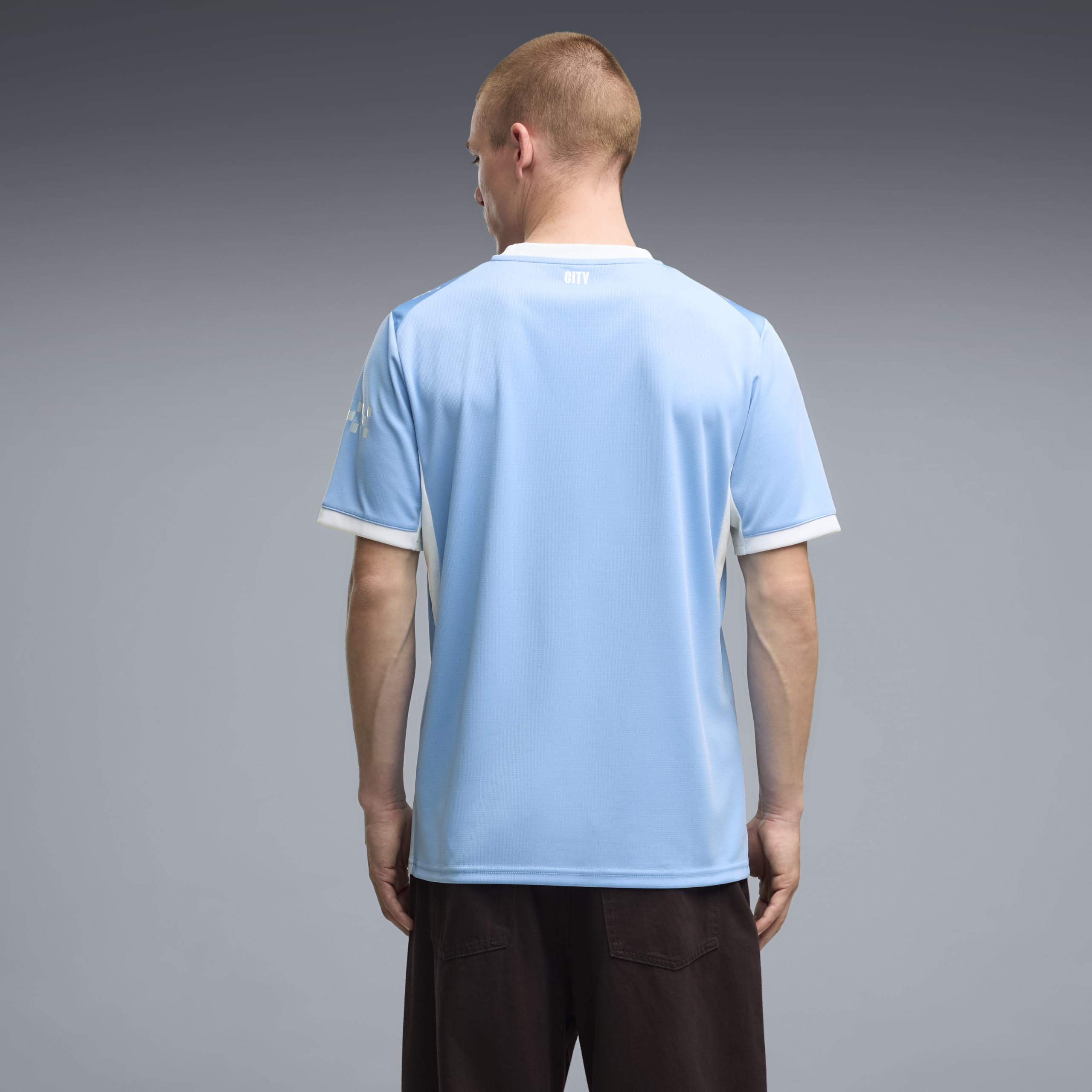 PUMA Men's Manchester City 2026/27 Home Jersey - Blue | Official replica soccer jersey;short sleeves; regular fit; dryCELL moisture-wicking; breathable fabric
