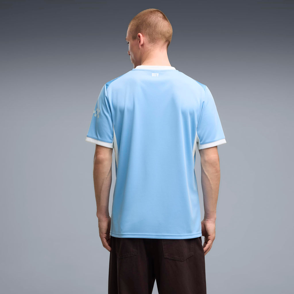 PUMA Men's Manchester City 2026/27 Home Jersey - Blue | Official replica soccer jersey;short sleeves; regular fit; dryCELL moisture-wicking; breathable fabric