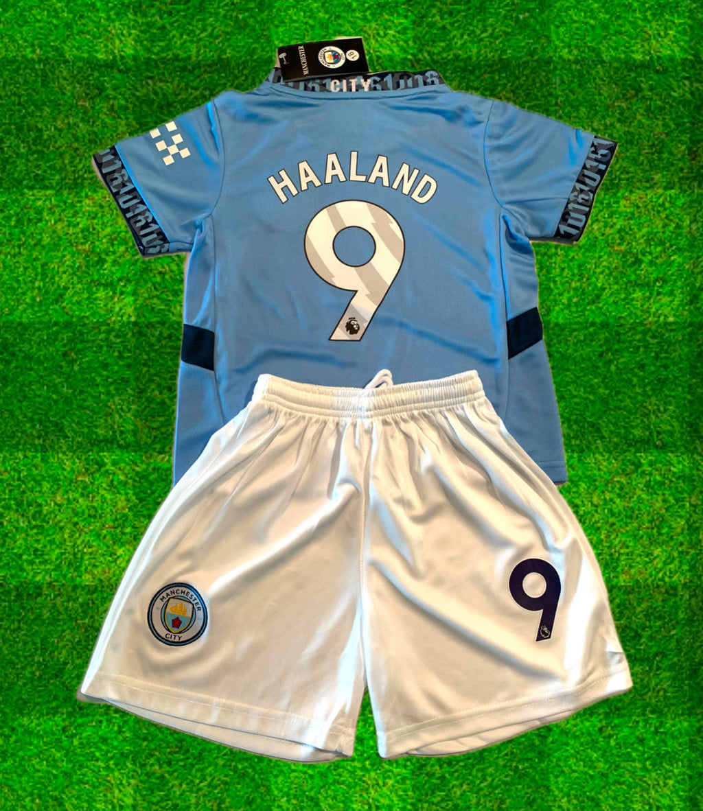 Erling Haaland Kids Soccer Jersey Manchester City Youth Toddler