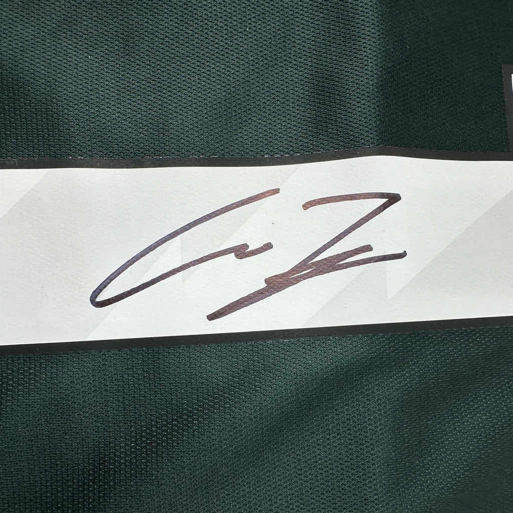 Autographed/Signed Alejandro Garnacho Manchester United Green Soccer Jersey Beckett BAS COA