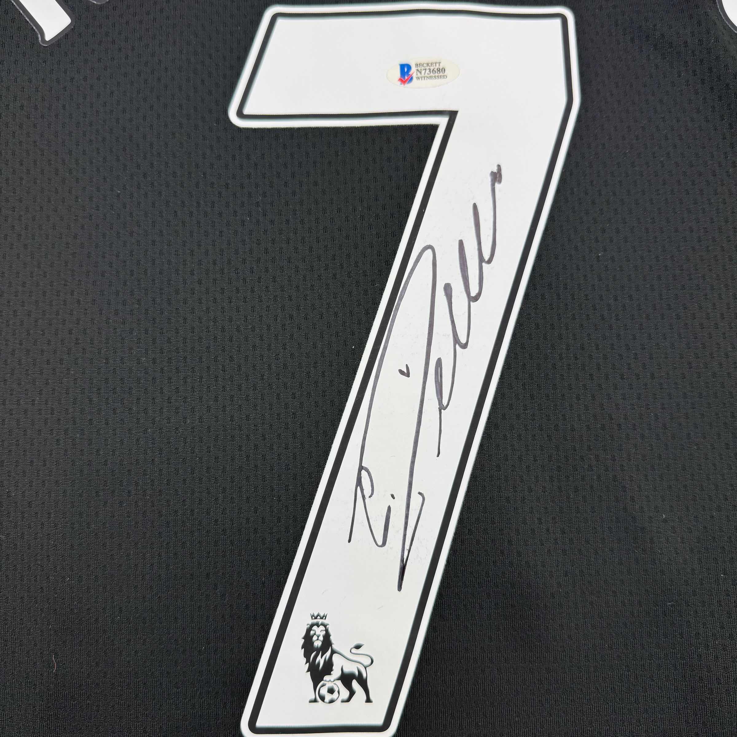 Autographed/Signed Cristiano Ronaldo Manchester United Black Soccer Jersey Beckett BAS COA #3