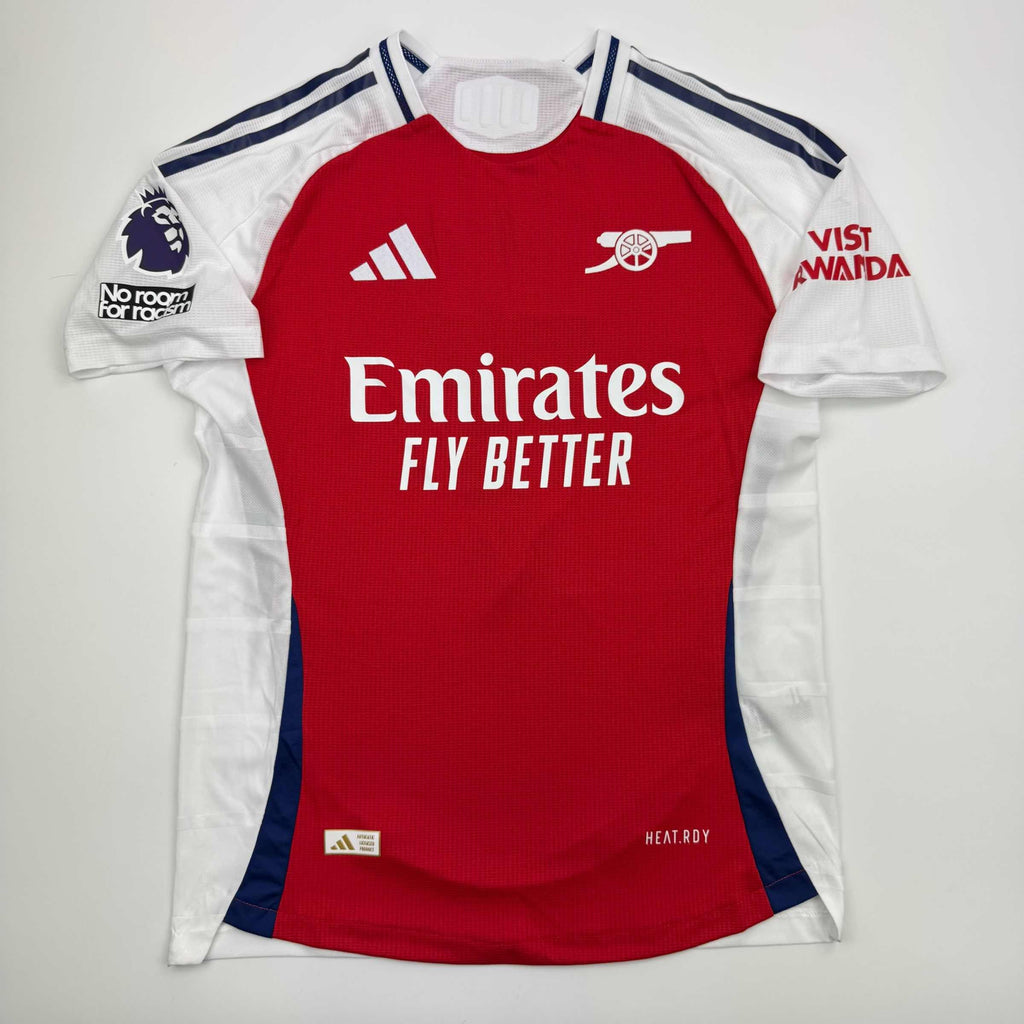 Autographed/Signed Bukayo Saka Arsenal Red Soccer Jersey Beckett BAS COA