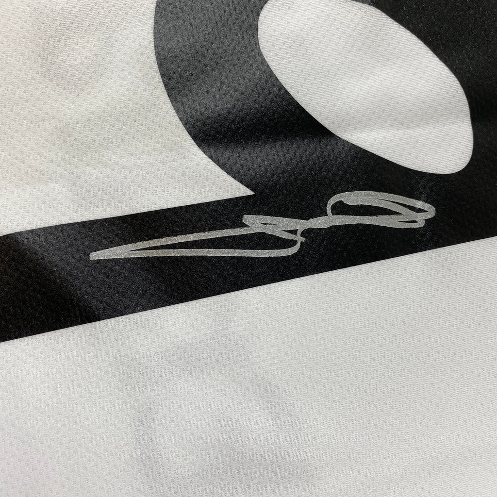 Autographed/Signed Karim Benzema Real Madrid White Soccer Jersey Beckett BAS COA