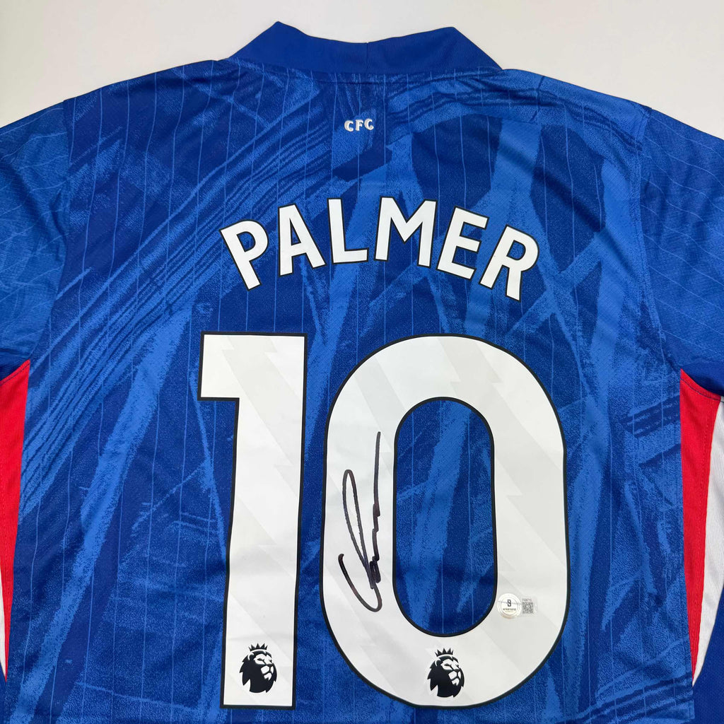 Autographed/Signed Cole Palmer Chelsea FC Blue Soccer Futbol Jersey Beckett BAS COA