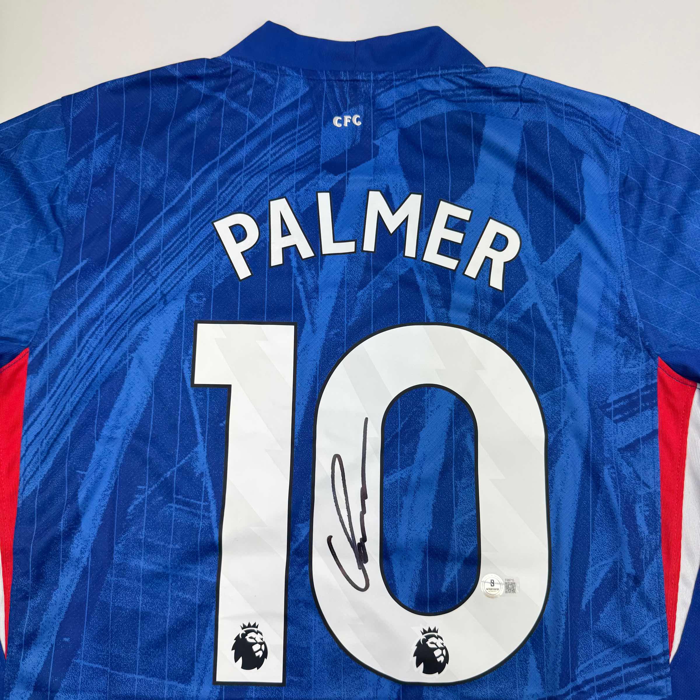 Autographed/Signed Cole Palmer Chelsea FC Blue Soccer Futbol Jersey Beckett BAS COA