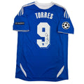 Autographed/Signed Fernando Torres Chelsea FC Blue Soccer Futbol Jersey Beckett BAS COA