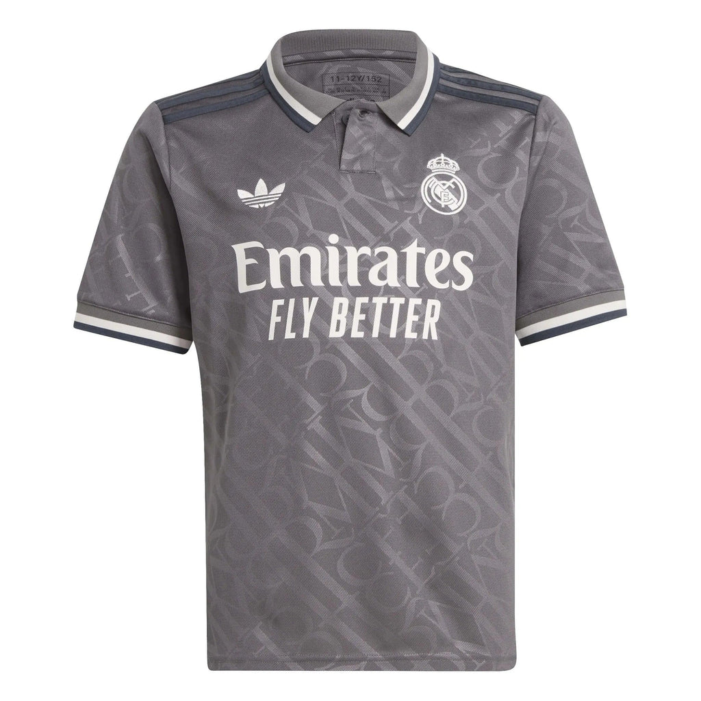 adidas Boys Real Madrid 24/25 Third Jersey Charcoal