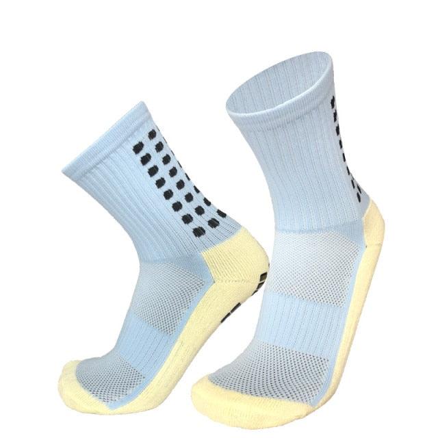 Unisex Cycling Socks Football Socks Round Silicone Suction Cup Grip Anti Slip Soccer Socks Sports Baseball Rugby Socks For Men And Women